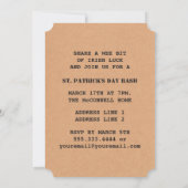 Funny Leprechaun Abzeichen St. Patrick's Day Party Einladung (Rückseite)