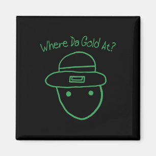 Funny Leprechaun Amateur Sketch Meme Irish St Patr Magnet