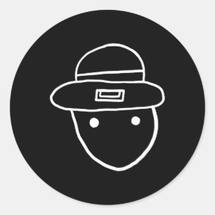 Funny Leprechaun Amateur Sketch Meme Irish St Patr Runder Aufkleber
