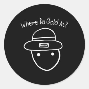 Funny Leprechaun Amateur Sketch Meme Irish St Patr Runder Aufkleber