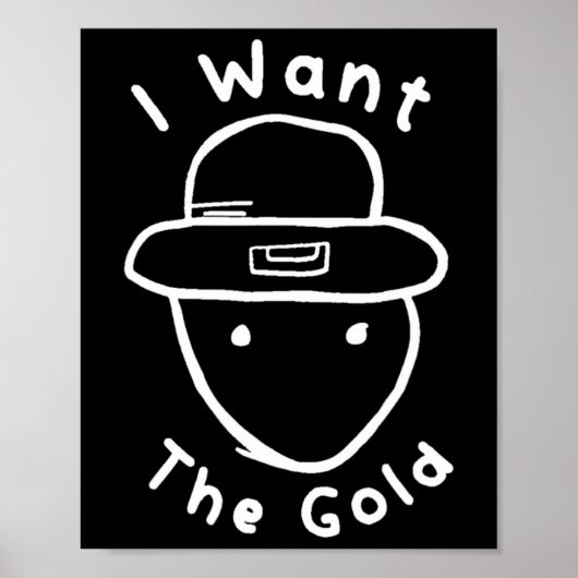 Funny Leprechaun Amateur Sketch Meme St Patricks D Poster (Vorne)