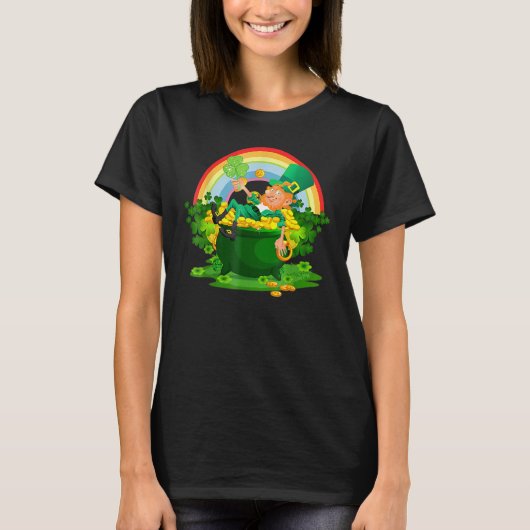 Funny Leprechaun Boys Girls Men Women St. Patty's T-Shirt (Vorderseite)