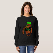 Funny Leprechaun Dackel C St Patricks Day Dog Sweatshirt (Vorne ganz)