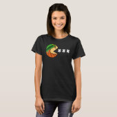 Funny Leprechaun Eating Kleeblatt St Patricks Day  T-Shirt (Vorne ganz)
