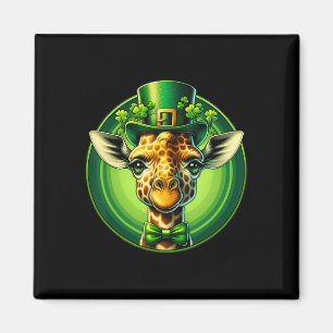 Funny Leprechaun Giraffe St Patricks Day Kinder Mä Magnet