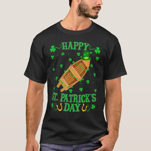 Funny Leprechaun Hat Fischerboot St Patrick's Day T-Shirt (Vorderseite)