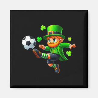 Funny Leprechaun Irish Soccer St Patricks Men Boy  Magnet