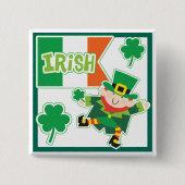 Funny Leprechaun Jig Irish Party Button (Vorderseite)