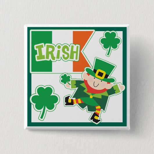 Funny Leprechaun Jig Irish Party Button (Vorderseite)