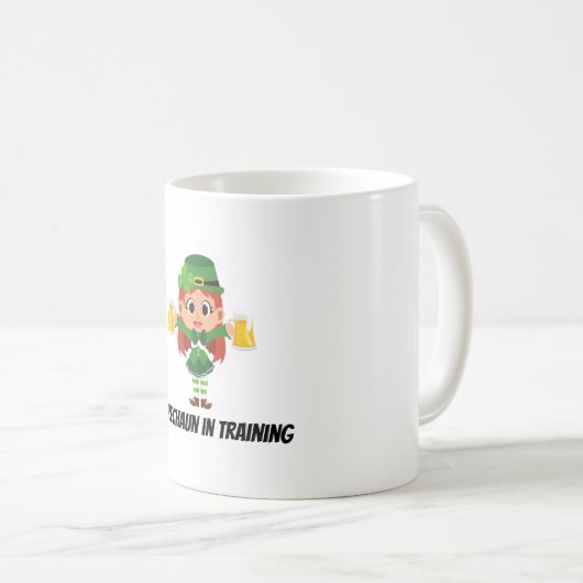 Funny Leprechaun Kaffeetasse (VorderseiteRechts)
