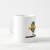 Funny Leprechaun Kaffeetasse (Vorderseite Links)