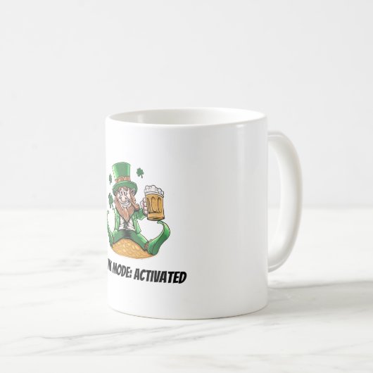Funny Leprechaun Kaffeetasse (VorderseiteRechts)