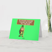 Funny Leprechaun Karte (Rückseite)