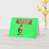 Funny Leprechaun Karte (Gelbe Blume)