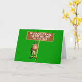 Funny Leprechaun Karte (Gelbe Blume)
