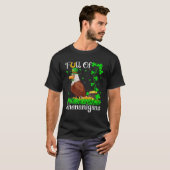 Funny Leprechaun Kleeblatt Leaf Eagle Bird St. Pat T-Shirt (Vorne ganz)