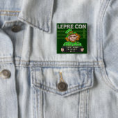 Funny Leprechaun Leprecon Mugshot Button (Beispiel)