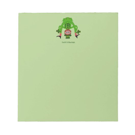 Funny Leprechaun Notizblock (Vorderseite)