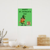 FUNNY LEPRECHAUN. PATRICK'S DAY Poster (Küche)