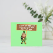 Funny Leprechaun Postkarte (Stehend Vorderseite)