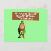 Funny Leprechaun Postkarte (Vorderseite)