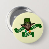 Funny Leprechaun St Patrick's Day Button (Vorne & Hinten)
