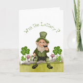 Funny Leprechaun St. Patrick's Day Gruß Karte (Vorderseite)