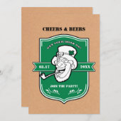 Funny Leprechaun St. Patrick's Day Party Einladung (Vorne/Hinten)