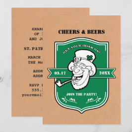 Funny Leprechaun St. Patrick's Day Party Einladung