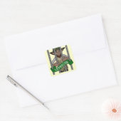 Funny Leprechaun St Patrick's Day Quadratischer Aufkleber (Umschlag)