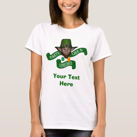 Funny Leprechaun St Patrick's Day T-Shirt (Vorderseite)