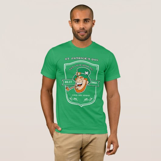 Funny Leprechaun St. Patrick's Day T-Shirt (Vorne ganz)