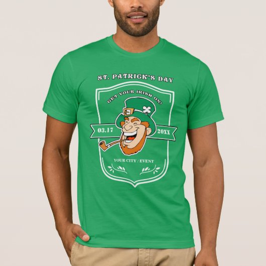 Funny Leprechaun St. Patrick's Day T-Shirt (Vorderseite)