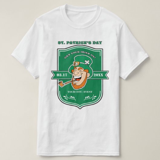 Funny Leprechaun St. Patrick's Day T-Shirt (Design vorne)