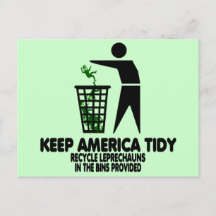 Funny Leprechauns Postkarte