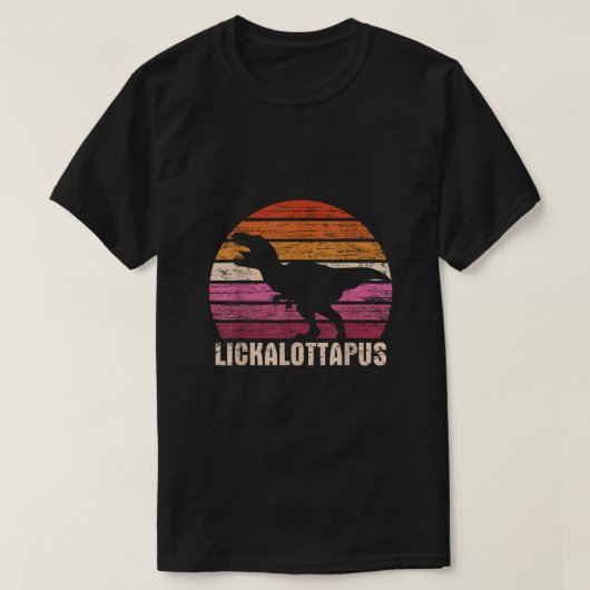 Funny Lesbian Lickalottapus Dinosaurier LGBTQ Prid T-Shirt (Design vorne)