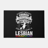 Funny Lesbian Witch Pride Feminist LGBT Fußmatte (Vorderseite)