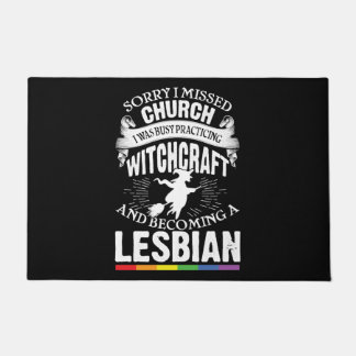 Funny Lesbian Witch Pride Feminist LGBT Fußmatte