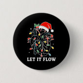 Funny Let It Flow Anatomy Heart Cardiac Nurse Sant Button (Vorderseite)