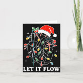 Funny Let It Flow Anatomy Heart Cardiac Nurse Sant Karte (Vorderseite)
