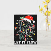 Funny Let It Flow Anatomy Heart Cardiac Nurse Sant Karte (Gelbe Blume)