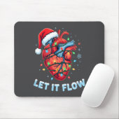 Funny Let It Flow Heart Anatomy Nurse Christmas  Mousepad (Mit Mouse)