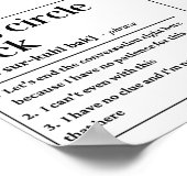 Funny Let's circle back definition Poster (Ecke)