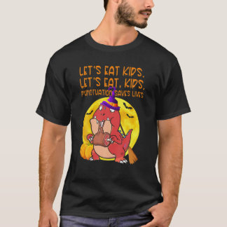 Funny Let's essen Kids Punctuation Rette Lives Gra T-Shirt