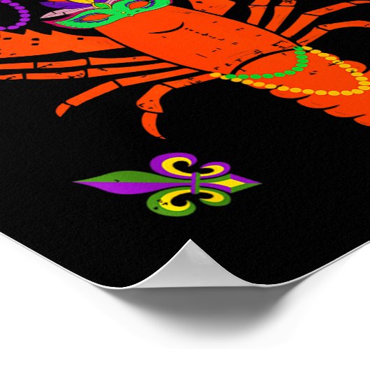 Funny Lets Get Cray Crawfish - New Orleans Funny M Poster (Ecke)