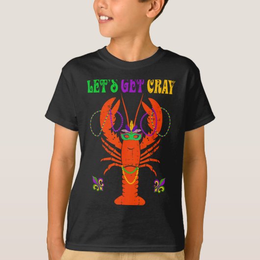 Funny Lets Get Cray Crawfish - New Orleans Funny M T-Shirt (Vorderseite)