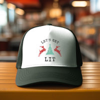 Funny LET'S GET LIT Christmas Alcohol Drinking