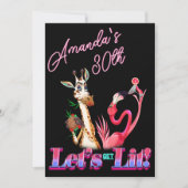 Funny Let's Get Lit Neon Cocktail Geburtstag Einladung (Vorderseite)