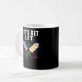 Funny Let's Get Lit - Unabhängigkeit Pun Classic Kaffeetasse (Vorderseite Links)