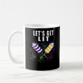 Funny Let's Get Lit - Unabhängigkeit Pun Classic Kaffeetasse (Links)